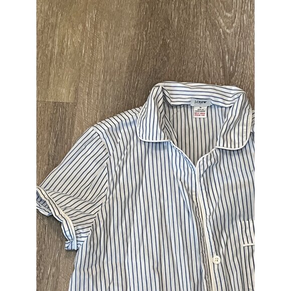 J. Crew Other - J.Crew Striped Button-Down Pajama Top / Coastal Chic Blouse - Size M